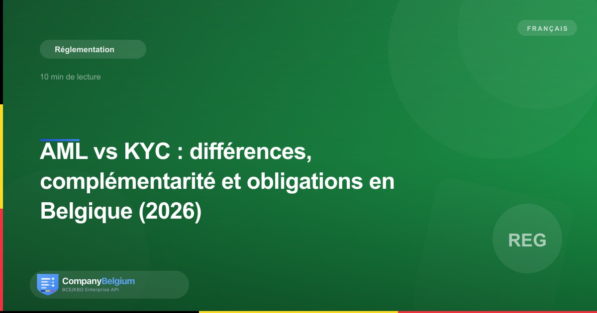 AML vs KYC : différences, complémentarité et obligations en Belgique (2026)