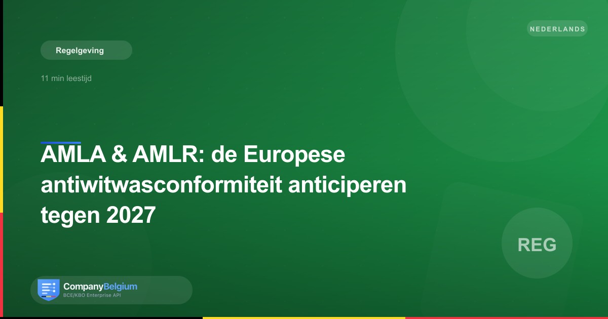 AMLA & AMLR: de Europese antiwitwasconformiteit anticiperen tegen 2027