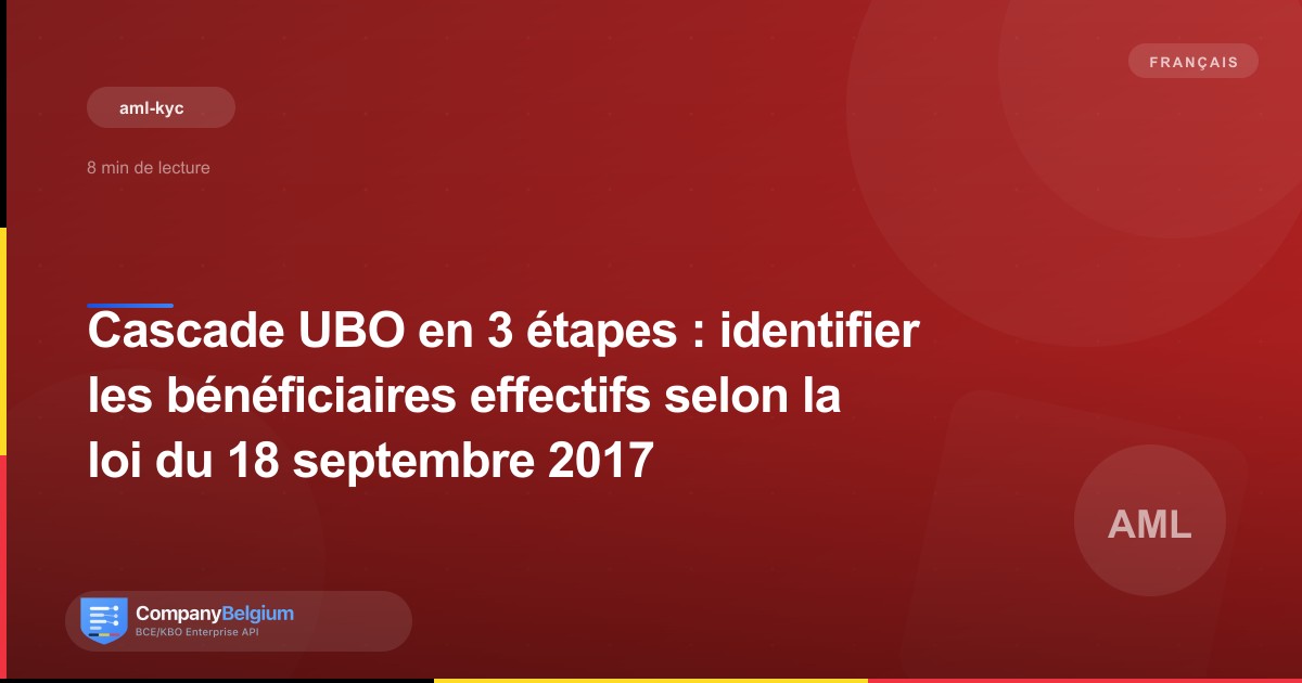 Cascade UBO en 3 étapes : identifier les bénéficiaires effectifs selon la loi du 18 septembre 2017
