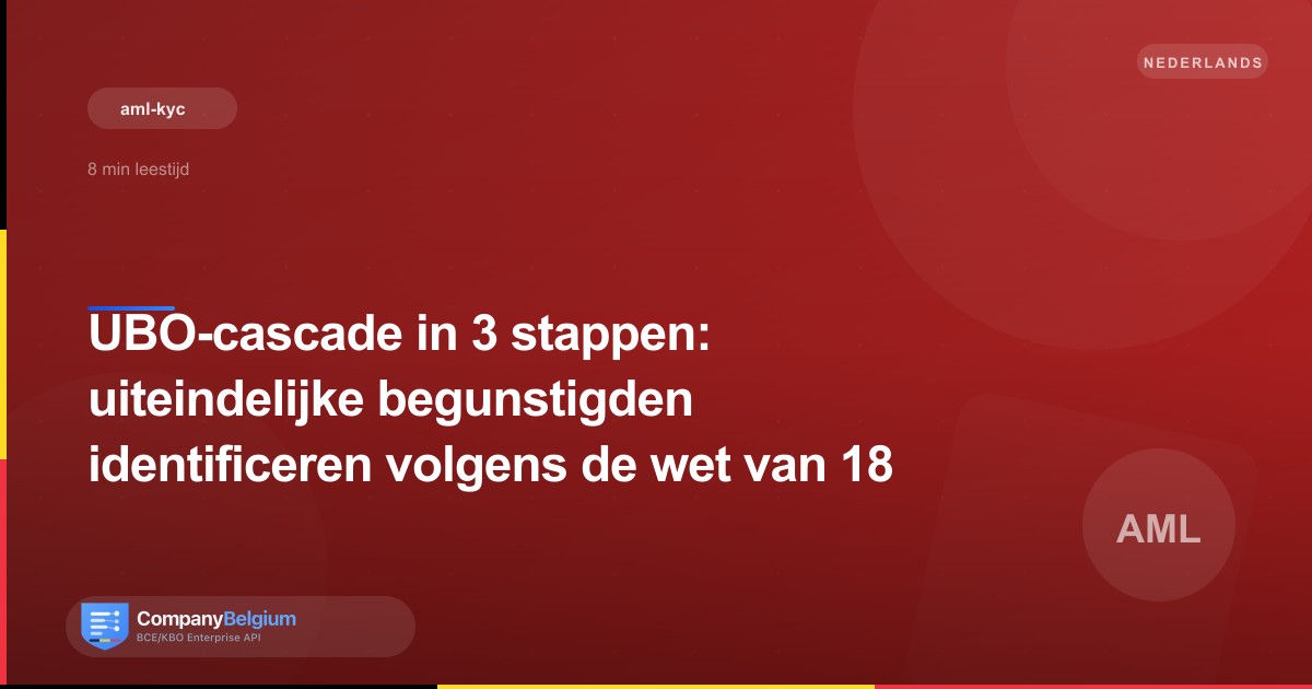 UBO-cascade in 3 stappen: uiteindelijke begunstigden identificeren volgens de wet van 18 september 2017