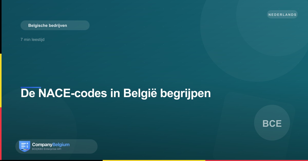 De NACE-codes in België begrijpen