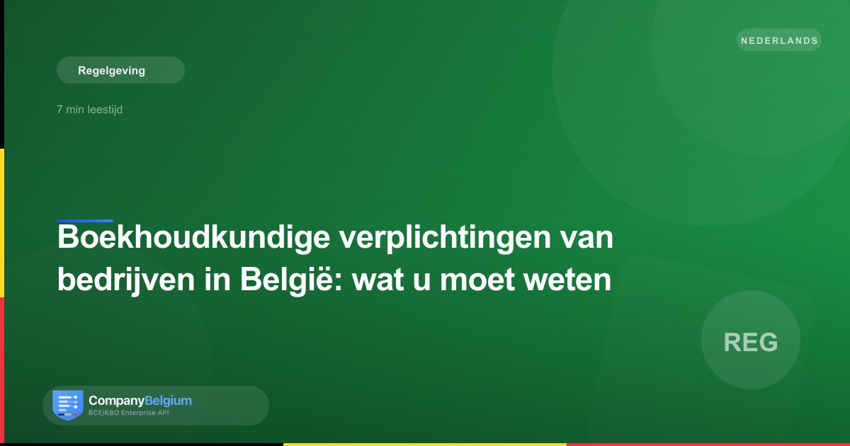 Boekhoudkundige verplichtingen van bedrijven in België: wat u moet weten