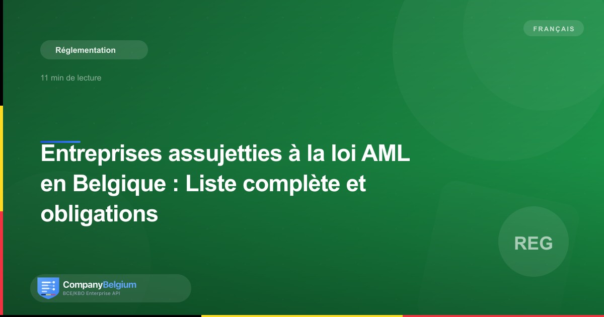 Entreprises assujetties à la loi AML en Belgique : Liste complète et obligations