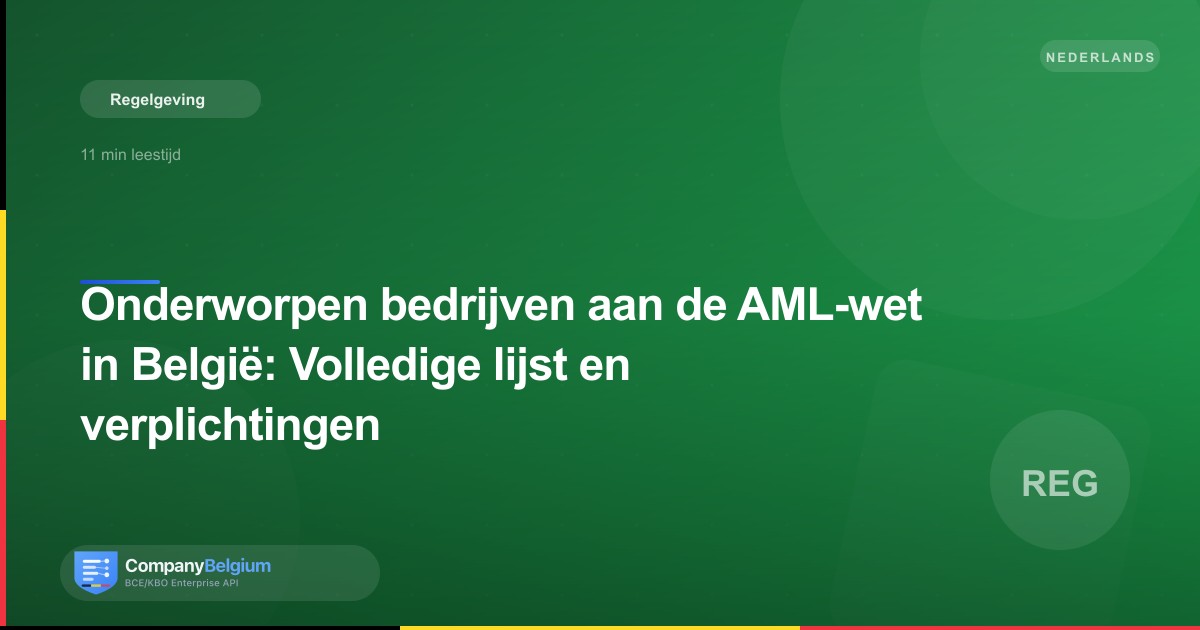 Onderworpen bedrijven aan de AML-wet in België: Volledige lijst en verplichtingen