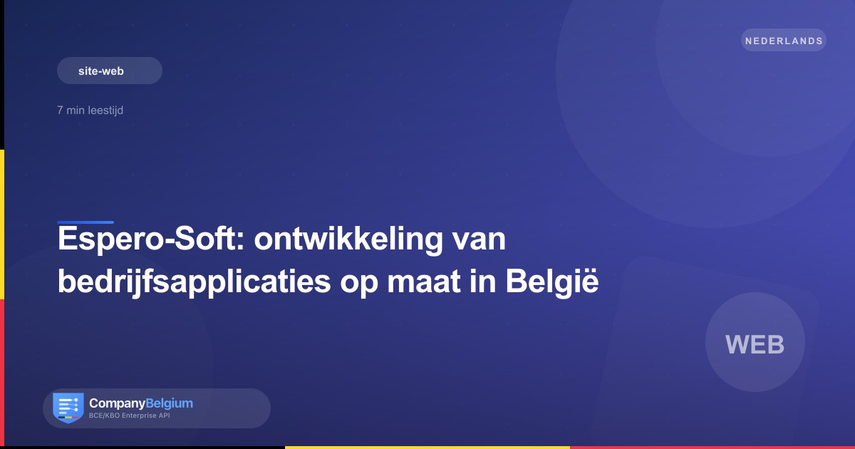Espero-Soft: ontwikkeling van bedrijfsapplicaties op maat in België