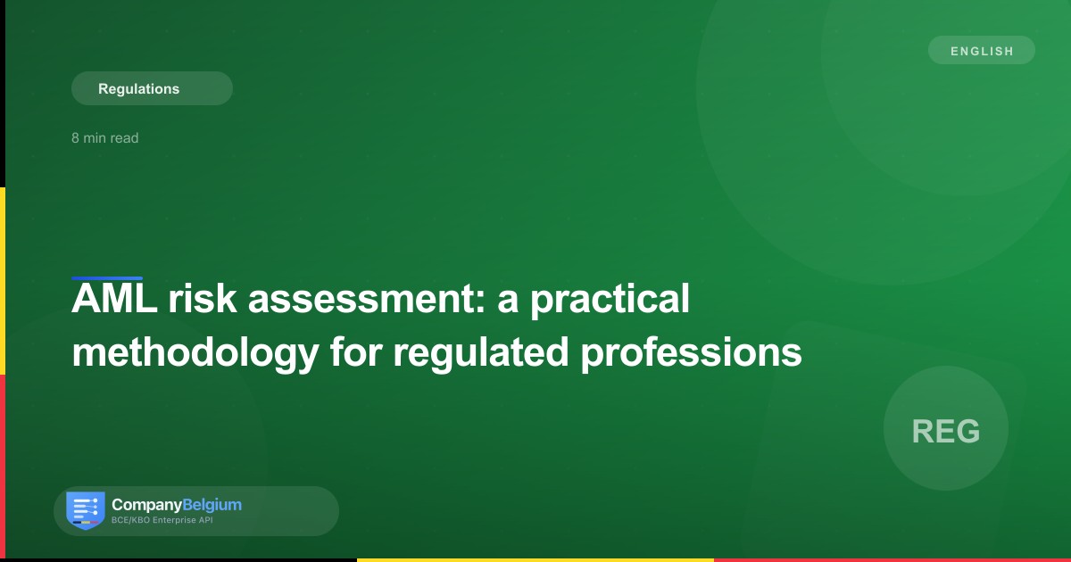 AML risk assessment: a practical methodology for regulated professions