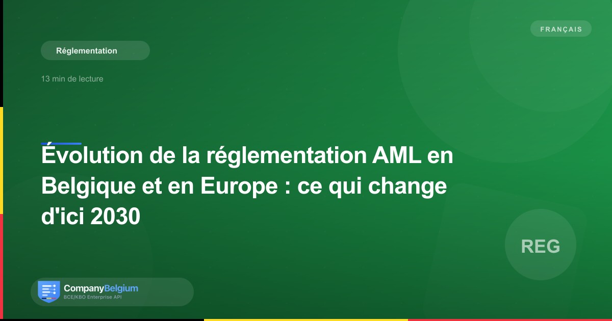 Évolution de la réglementation AML en Belgique et en Europe : ce qui change d'ici 2030