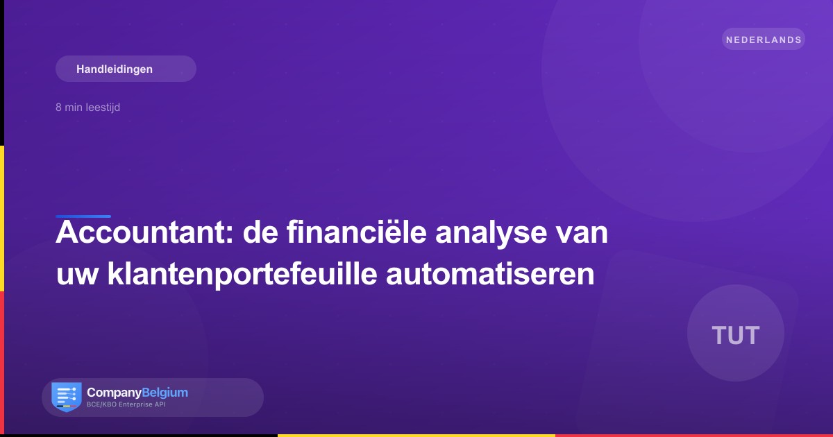 Accountant: de financiële analyse van uw klantenportefeuille automatiseren