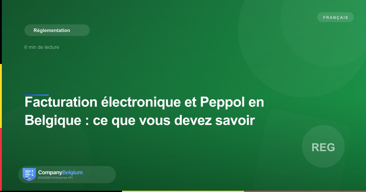 Facturation électronique et Peppol en Belgique : ce que vous devez savoir