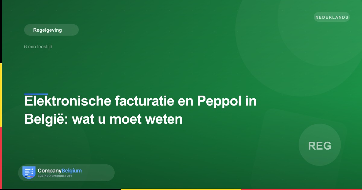 Elektronische facturatie en Peppol in België: wat u moet weten