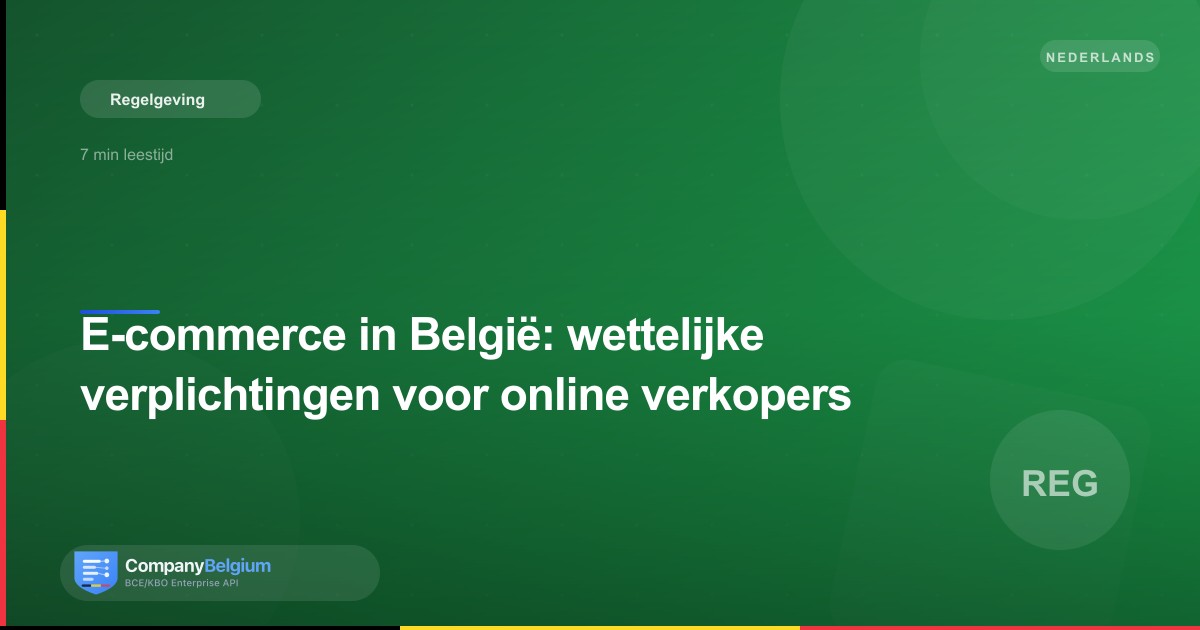E-commerce in België: wettelijke verplichtingen voor online verkopers