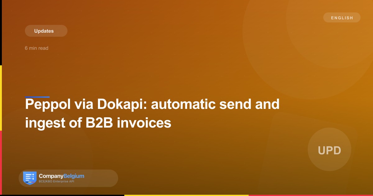 Peppol via Dokapi: automatic send and ingest of B2B invoices