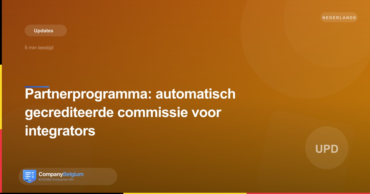 Partnerprogramma: automatisch gecrediteerde commissie voor integrators