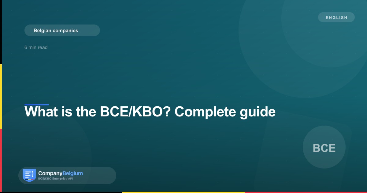 What is the BCE/KBO? Complete guide