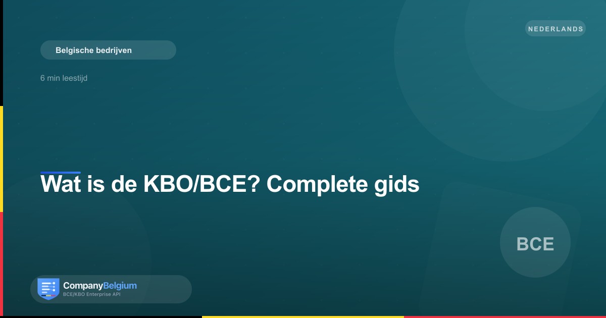 Wat is de KBO/BCE? Complete gids