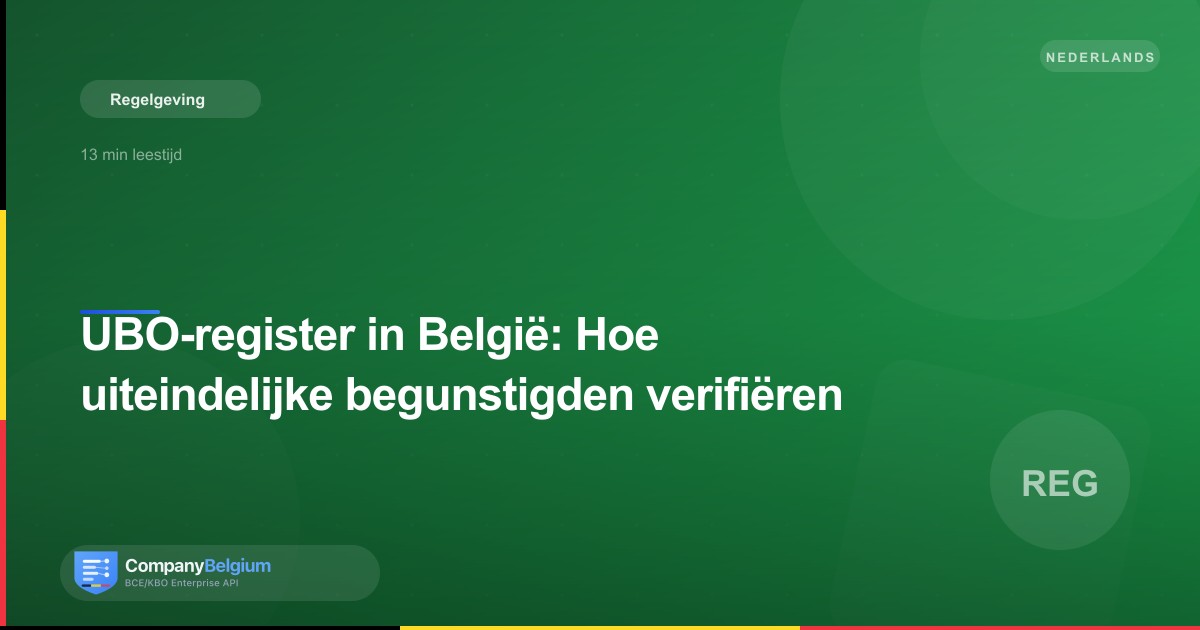 UBO-register in België: Hoe uiteindelijke begunstigden verifiëren
