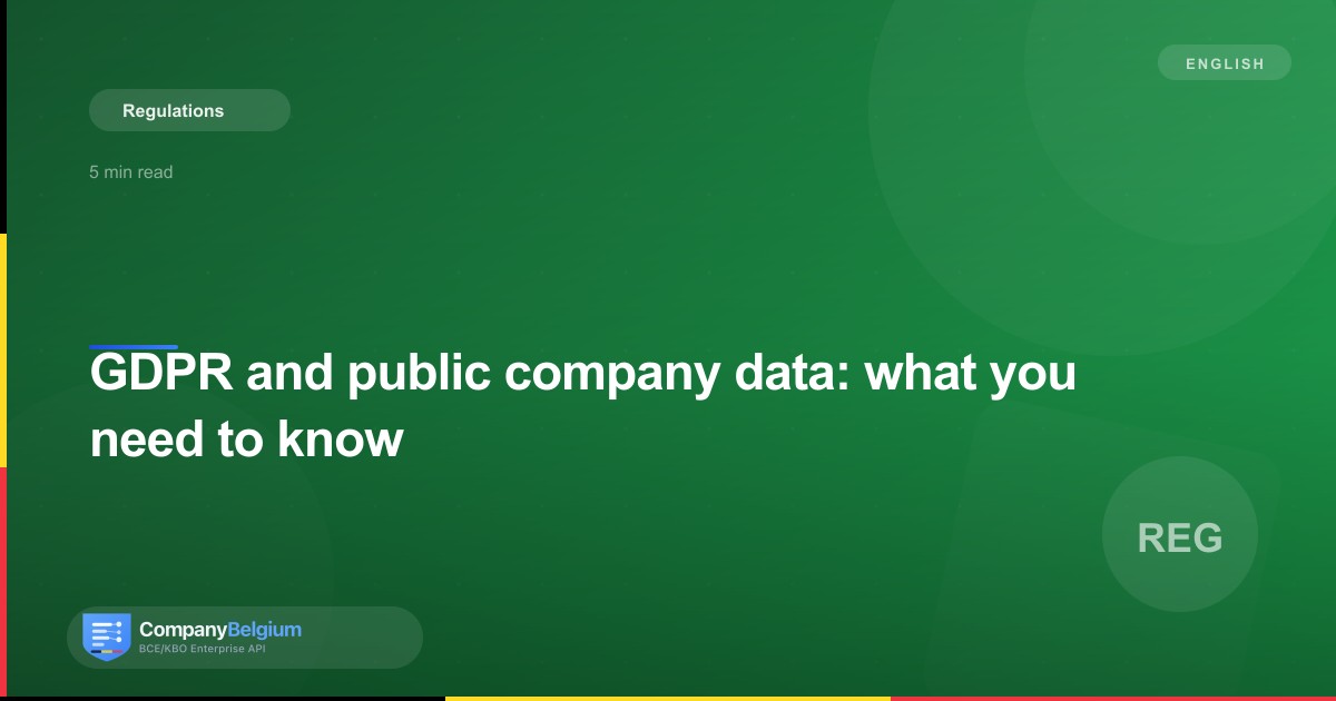 GDPR and public company data: what you need to know