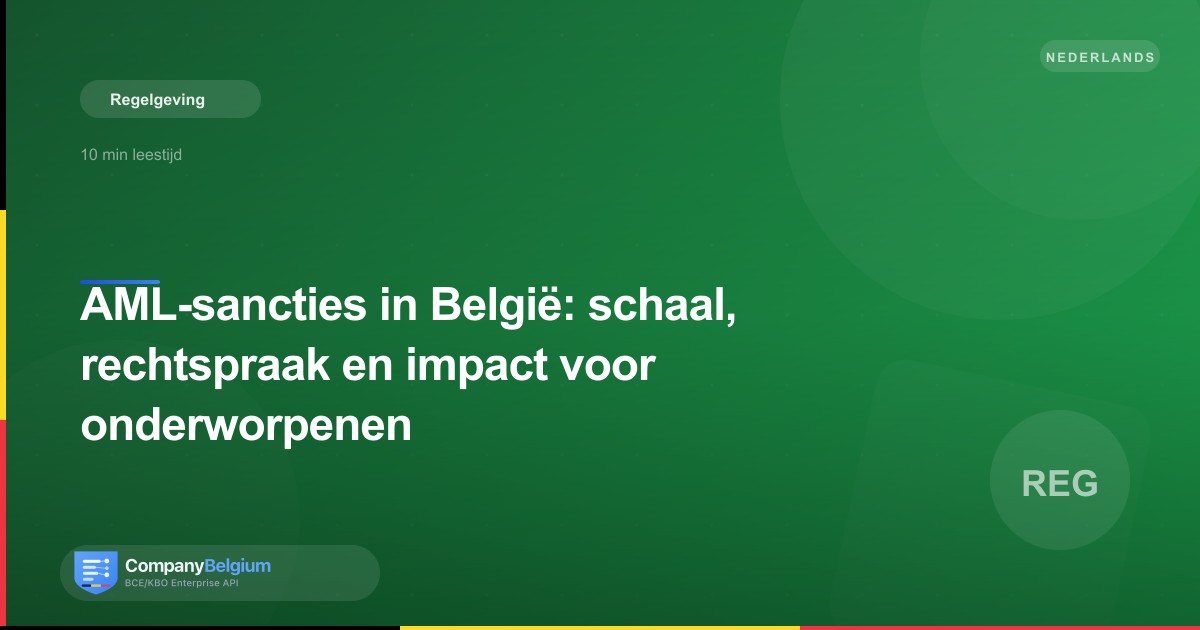 AML-sancties in België: schaal, rechtspraak en impact voor onderworpenen