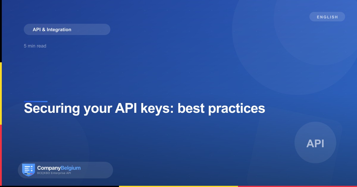 Securing your API keys: best practices