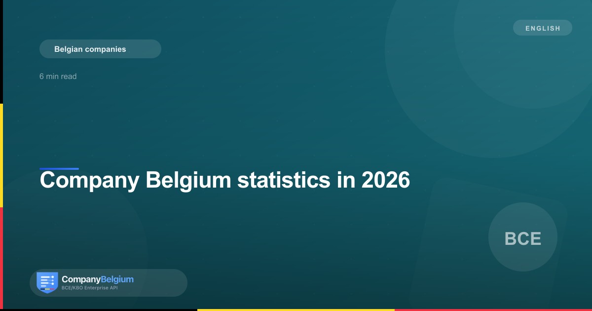 Company Belgium statistics in 2026