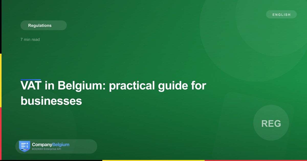 VAT in Belgium: practical guide for businesses