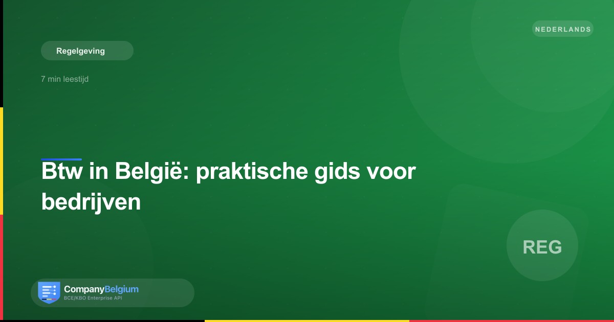 Btw in België: praktische gids voor bedrijven